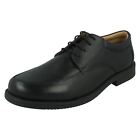 Mens Thomas Blunt Low Heel Lace Up Leather Shoes *A2R200*