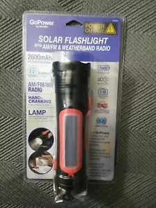 Go Power SOLAR flashlight handcranking AM/FM weather radio with USB Port . - Picture 1 of 1
