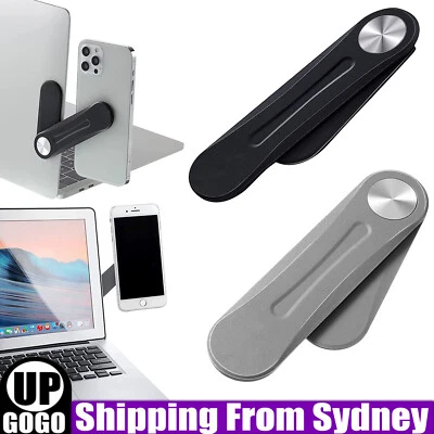 Portable Magnetic Adjustable Phone Computer Holder Laptop Mount Clip Black/Grey  - image 1 of 4