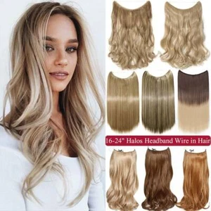 Alambre de banda invisible secreto oculto de EE. UU. en extensiones de cabello gruesas de una pieza como humano - Imagen 1 de 42