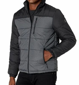NWT MENS Big & Tall ZeroXposur Flex Puffer Jacket BLACK DENIM 2XLT XXL TALL - Picture 1 of 10