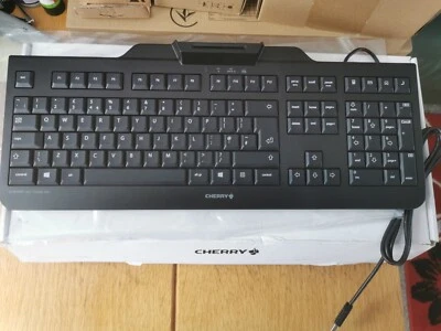 Cherry USB Keyboard w/Smart Card Reader UK- Black - Image 1 of 4