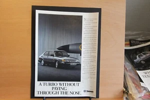 Original 1991 SAAB TURBO magazine advert frame-ready wall-art flat-pack - Bild 1 von 1