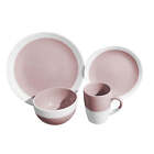 Durane 16pc Dinner Set Plates Bowls Mugs Pink A