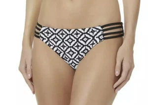 Slip bikini donna Bongo reversibile stampa tribale taglia XL nero/bianco - Foto 1 di 9