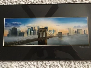BORIS VYATKIN signiert NYC Brooklyn Bridge Skyline 2002 - Bild 1 von 8