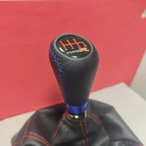 BLUE STITCH LEATHER TYPE R 6 JDM SHIFT GEAR KNOB for CIVIC INTEGRA ACCORD RSX SI - Picture 1 of 7