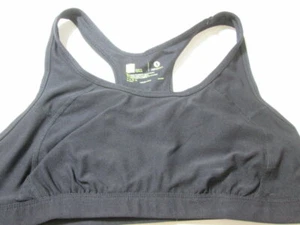 Xersion Sport Bra Size L Black Wireless Unlined Racerback Pullover Activewear - Picture 1 of 6