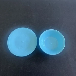 Step 2 Pretend Play Kitchen Replacement Blue Plate & Bowl. - Picture 1 of 4