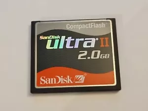 SANDISK ULTRA II 2GB COMPACT FLASH MEMORY CARD - UK SELLER - Picture 1 of 2