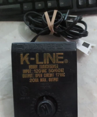 K-Line Model K-950 120V 50/60Hz, Output 17VAC, 20VA Train Hobby Transformer - Image 1 of 4