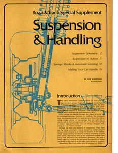 1970 SUSPENSION & HANDLING ~ ORIGINAL 16-PAGE ARTICLE / AD - Picture 1 of 1