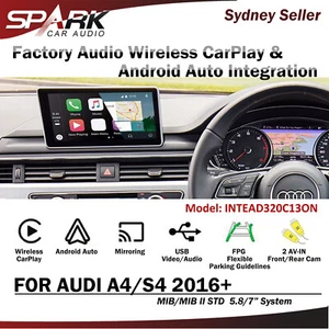 WIRELESS CARPLAY ANDROID AUTO MIRROR INTEGRATE FOR AUDI MIB 2 5.8/7" A4/S4 2016+ - Picture 1 of 1