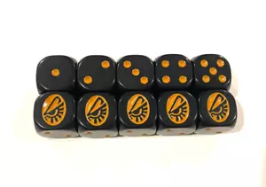 Corsair Voidscarred Eldar Kill Team DICE x 10 D6 Black Die 16mm Warhammer 40K - Bild 1 von 1