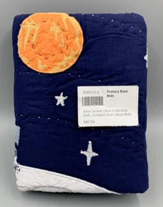 Pottery Barn Kids Solar System Glow in Dark Sham Navy Blue Standard #2967 - Picture 1 of 4