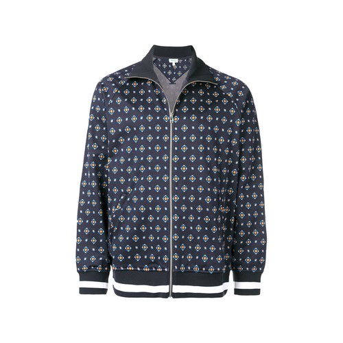 Kenzo Giacca Track Uomo Medallion Stampata F955BL7514DD Navy NUOVISSIMA CON ETICHETTA