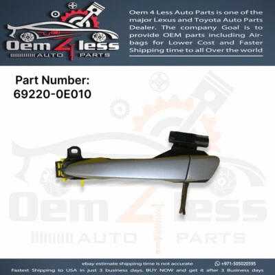 Manija de puerta exterior trasera izquierda Lexus RX350 2010 a 2015 OEM 69220-0E010 Foto 1 de 4