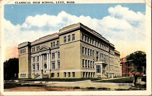 Vintage Postkarte 1925 Klassische High School Lynn Massachusetts - Bild 1 von 2