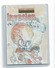 CLASSIC VINTAGE SCI-FI HORROR MOVIE POSTER SKETCH ALEX ALDERETE SAUCER MEN