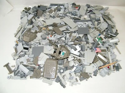 5 LBS LEGO; LADRILLOS USADOS, BLOQUES, PLACAS, SIN MINI HIGOS, 95% LEGO STAR WARS, GRIS Foto 1 de 4