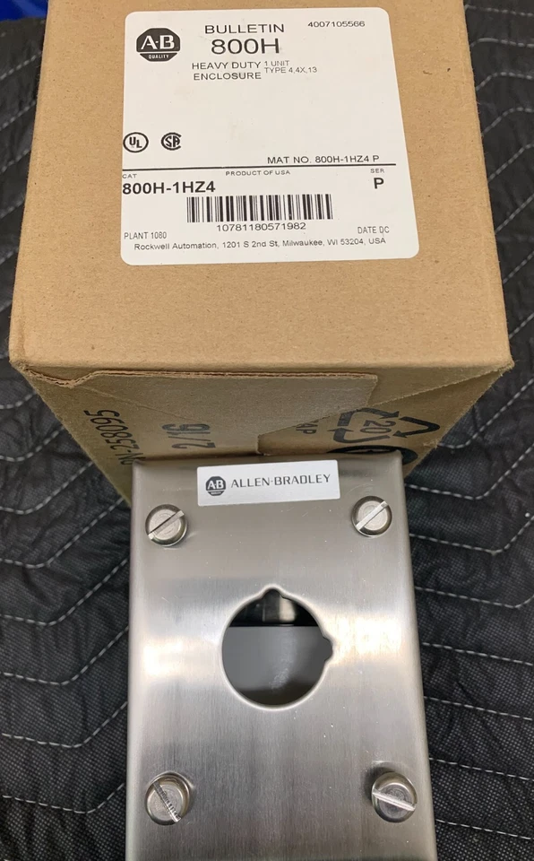 Allen Bradley 800H-1HZ4 Stainless Steel 1 Hole Enclosure New In Box USA - Image 1 of 1