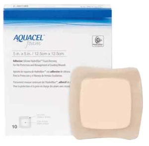 ConvaTec AQUACEL® Gelling Adhesive Foam Dressing 5" x 5" (Box of 10) - Picture 1 of 1