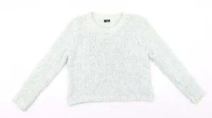 F&F Womens Grey Round Neck Polyester Blend Jumper Size 14 - Picture 1 of 12