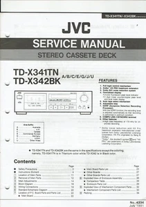 JVC  Original Service Manual für  TD-X 341 / 342 - Picture 1 of 1