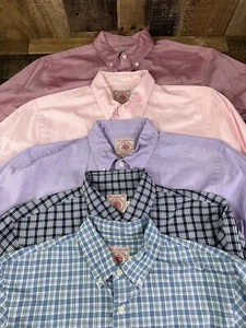 EUC  Men’s J. Press  100% Egyptian Cotton Button Shirt Lot of 5 Size large - Picture 1 of 17