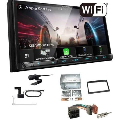 Kenwood Autoradio WiFi CarPlay Android Auto für Peugeot 307 2001-2009 in schwarz - Bild 1 von 4