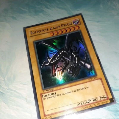 Rotäugiger Blauer Drache SDJ-G001 Ultra-Rare 1 Auflage YU-GI-OH Light Played2002 - Bild 1 von 4
