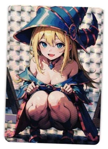 DARK MAGICIAN GIRL YU-GI-OH Foil PRISM Holo CCG Anime Custom Card - Picture 1 of 2