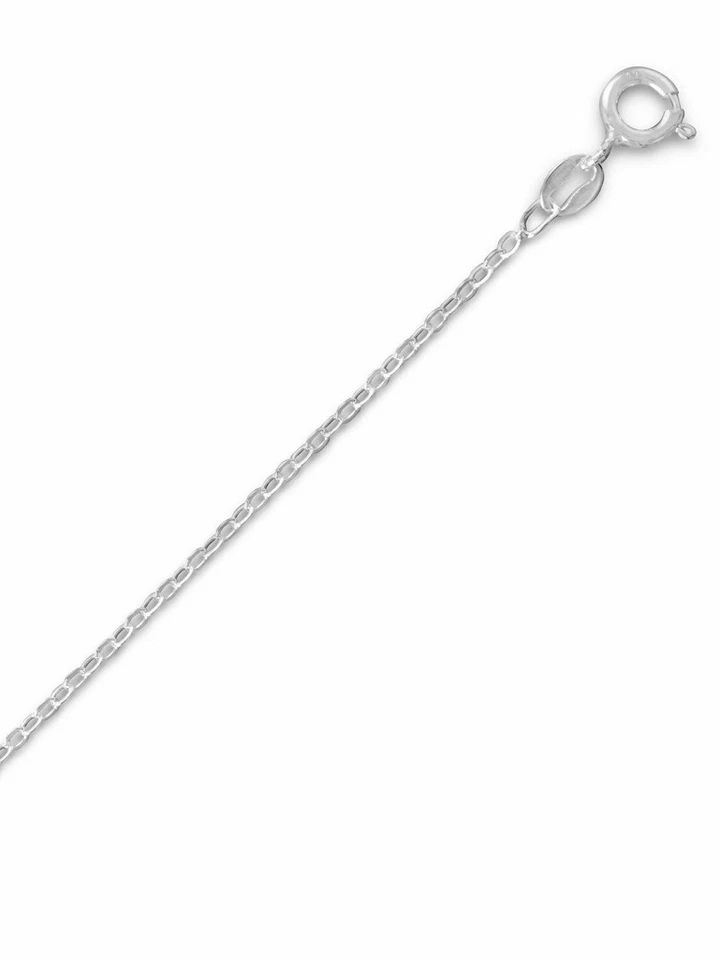 Collar de cadena con cable abierto de plata de ley de 1,5 mm de ancho Foto 1 de 1