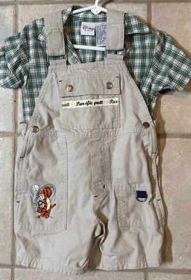 Vintage Disney Kids Tigger Golf Outfit - Overalls & collared Shirt - Boys - 3T - Image 1 of 4