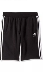 NEW! ADIDAS Black Fleece EJ3250 Drawstring Waist Boys Sport Shorts Size M - Picture 1 of 2