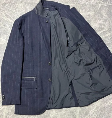 Auténtico ZEGNA Elements Trofeo impermeable cuero cachemir acolchado talla grande para hombre Foto 1 de 4