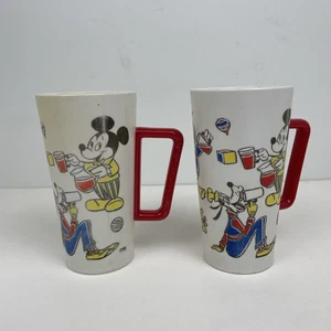 2 Vintage Eagle Walt Disney, Mickey - Donald Duck Plastic Collectible Cups - Picture 1 of 10