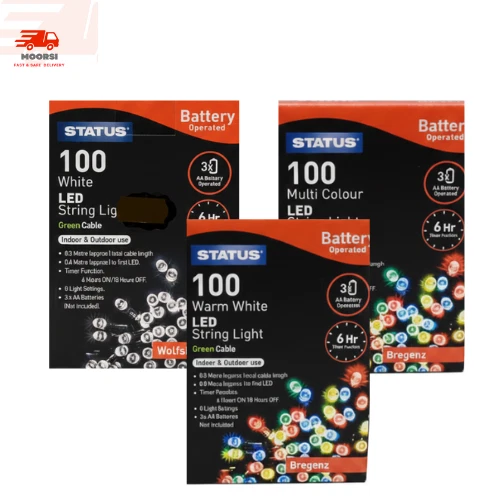 FAIRY LIGHTS WITH TIMER INDOOR OUTDOOR BATTERY OPERATED LED XMAS CHRISTMAS PARTY - Image 1 of 1