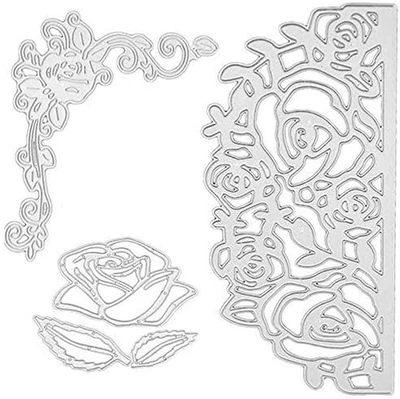 Rose Flower Metal Cutting Dies Stencil Template Molds, Embossing Tool Die Cuts f - Image 1 of 4