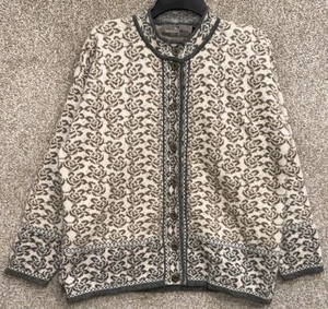 Merino Mink Womens Wool Possum Knit Cardigan Sweater Size Large New Zealand - Picture 1 of 13