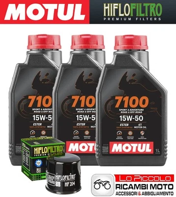Kit Tagliando 3 OLIO [MOTUL] 7100 15w50 + FILTRO Yamaha YZF-R6 600 2008 2009 Foto 1 de 4