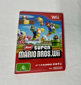 Super Mario Bros Wii Nintendo Wii 2009 With Manual GUC FREE POST - Picture 1 of 6