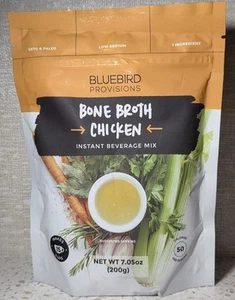 Bluebird Provisions Chicken Bone Broth Powder Keto Paleo Low Sodium 7.05 oz 2027 - Picture 1 of 10
