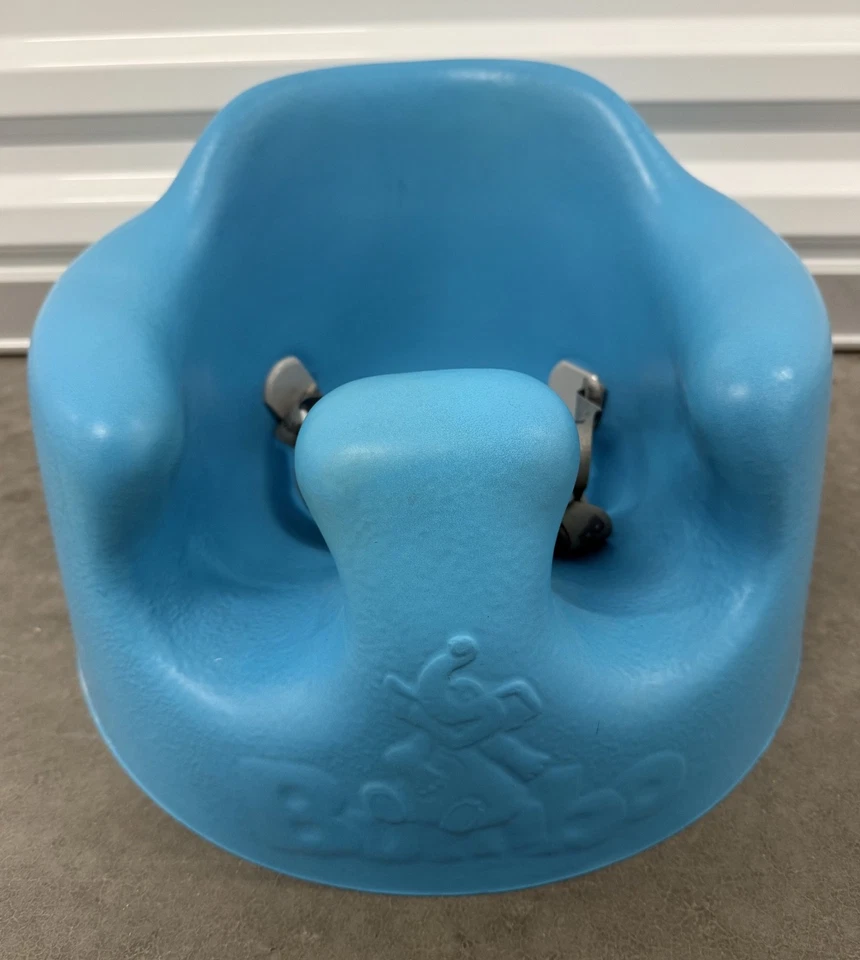 Asiento de piso de espuma suave para bebé Bumbo con arnés ajustable de 3 puntos aguamarina/azul Foto 1 de 4