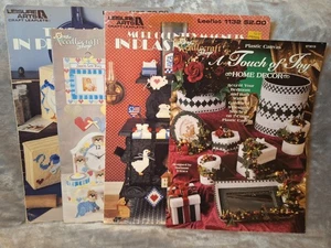 Vintage Plastic Canvas Design Leaflets Lot Of 4 Geese Animal Magnets Baby Bears  - Picture 1 of 8