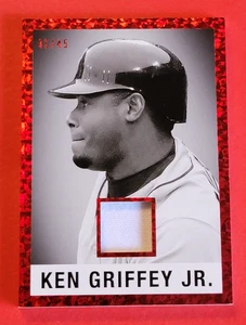 Ken Griffey JR GAME USED JERSEY CARD #41/45 2022 LEAF IN THE GAME 60 MEMORABILIA - Picture 1 of 3