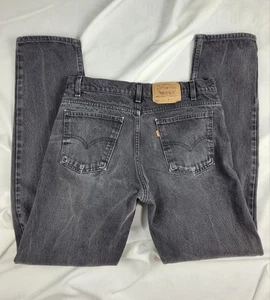 VTG 90s Levis Orange Tab 505 Black Jeans Sz 36X34 Regular Fit Straight Leg USA - Picture 1 of 6