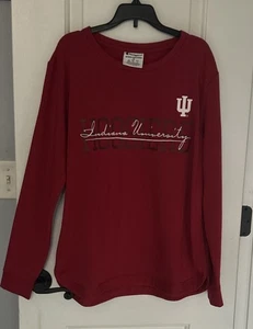 Indiana Hoosiers Champion rot genähtes Logo Sweatshirt Medium ~ Damen ~ neu ohne Etikett - Bild 1 von 2