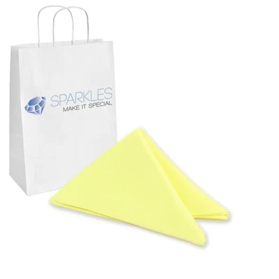 10 pcs 17"x17" inch Polyester Cloth Napkin - Yellow - Wedding Linen tc - Image 1 of 4