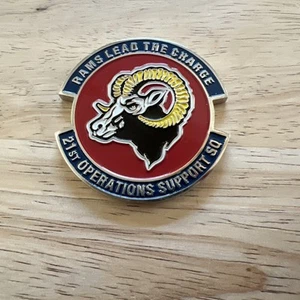 21st Operation Support SQ Rams Recognizing Excellence Challenge Coin - Picture 1 of 12